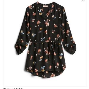 Full Moon segura Tie Waist Maternity Blouse